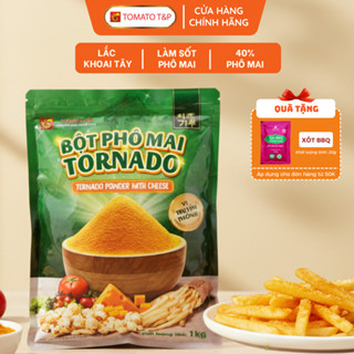 Bột phô mai lắc Tornado dùng lắc khoai tây chiên, tokbokki, làm sốt phô mai - Gói 1kg - Tomato T&P