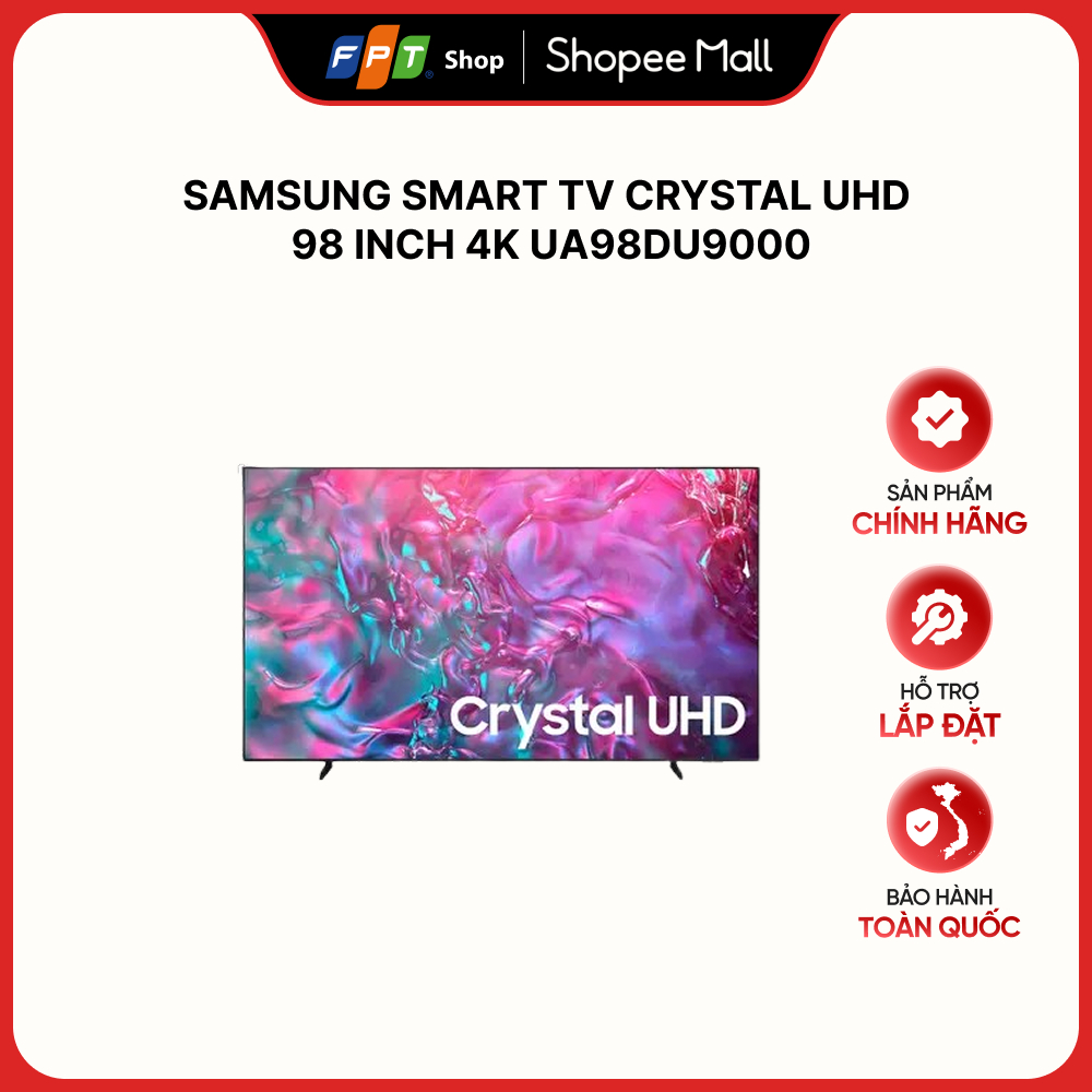 [Hàng chính hãng] Samsung Smart TV Crystal UHD 98 inch 4K UA98DU9000