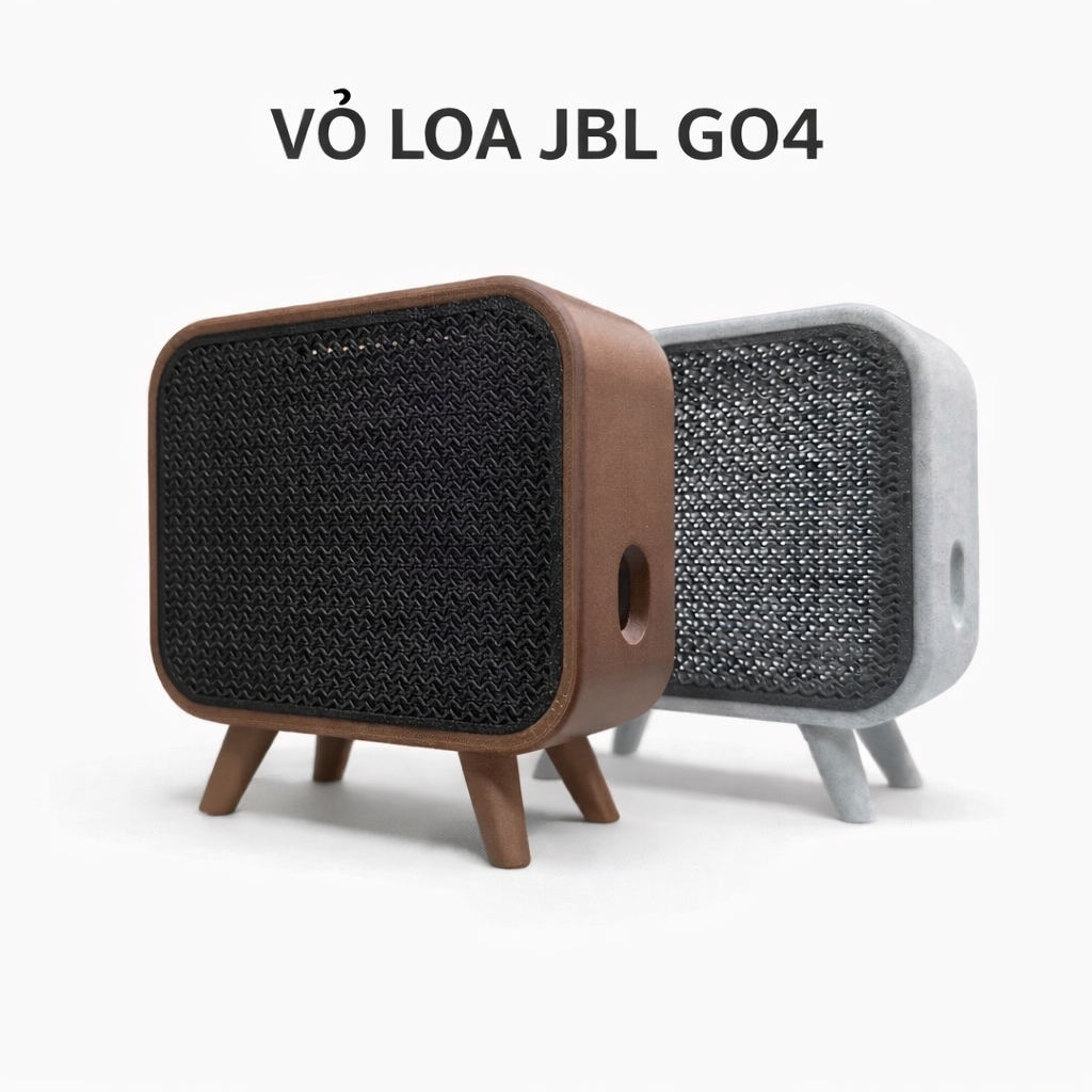 Vỏ Loa JBL Go 4 | Vỏ Case Loa Để Bàn | Thiết Kế Retro Vintage | Phụ Kiện DIY Không Kèm Loa