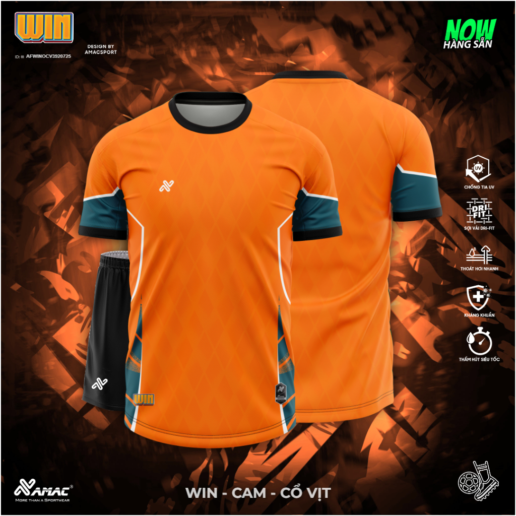 [Hỗ Trợ In Tên & Số] Bộ Quần Áo Đá Bóng AMAC WIN - Thoáng Mát, Thấm Hút Tốt | Thể thao AMAC