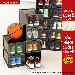 Hộp Đựng Giày Nhựa Cứng Cao Cấp Size Lớn, Box Đựng Giày, Hộp Để Giày Dép Nam Châm Lắp Ráp Tiện Lợi ( Loại Xịn )