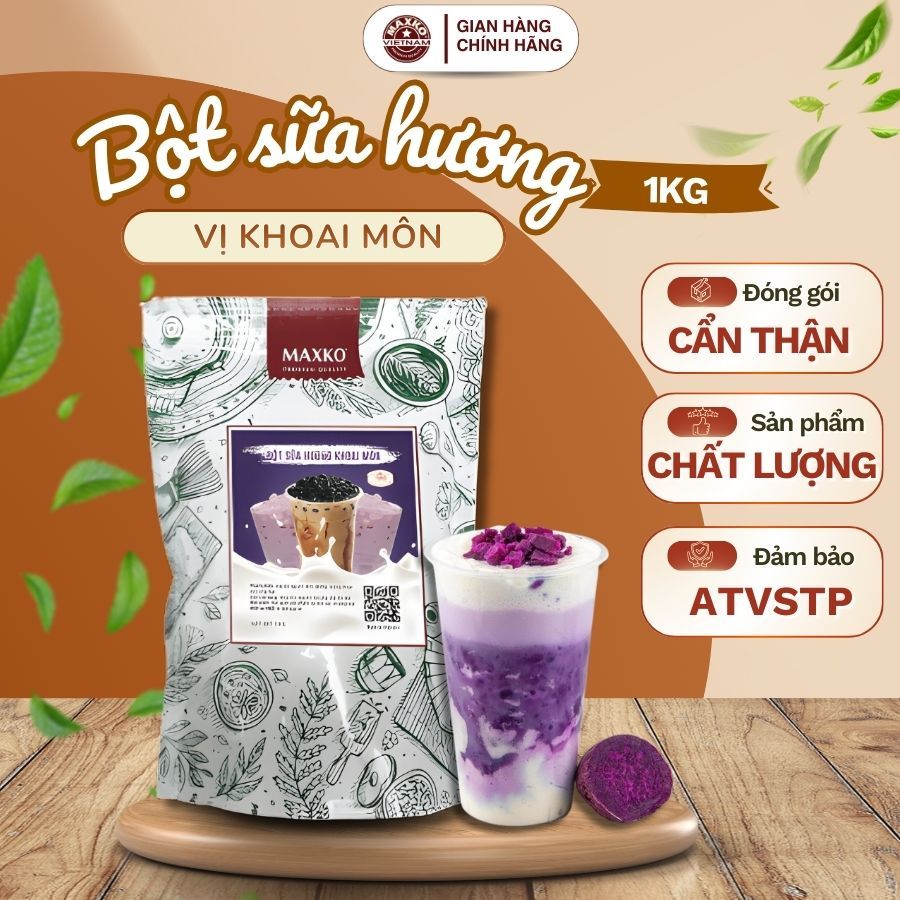 Bột sữa hương  Khoai Môn 1kg thương hiệu Maxko