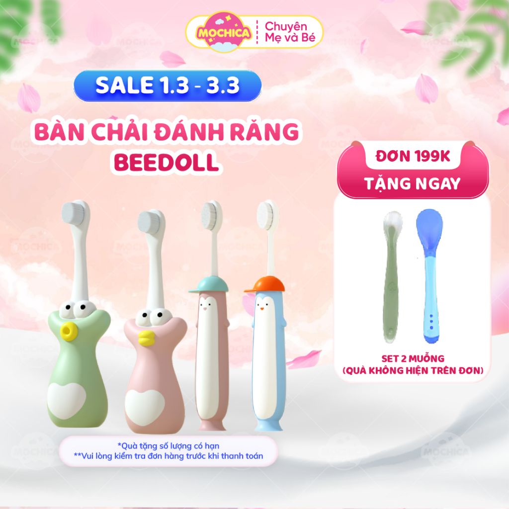 Bàn chải đánh răng cho bé BeeDoll, siêu mềm mịn_Mochishop _Mochica