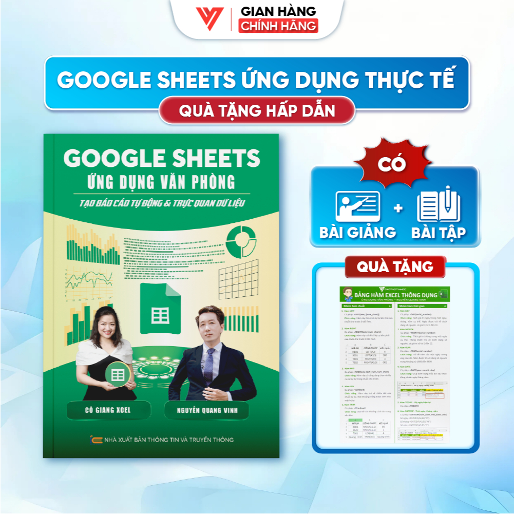 Sách Google Sheets Ứng Dụng Văn Phòng Tạo Báo Cáo Tự Động - Nguyễn Quang Vinh - D05