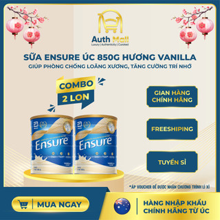 DATE T10/2027 [COMBO 2 LON] Sữa Ensure Powder 850g – Nhập khẩu Úc – Có Tem Nhập Khẩu