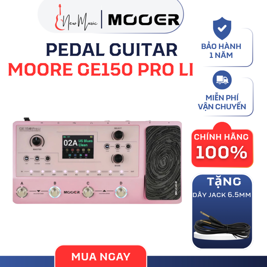 Pedal Guitar Mooer GE150 Pro Li Chính Hãng Tặng Kèm Tiếng Đi Show | NewMusic