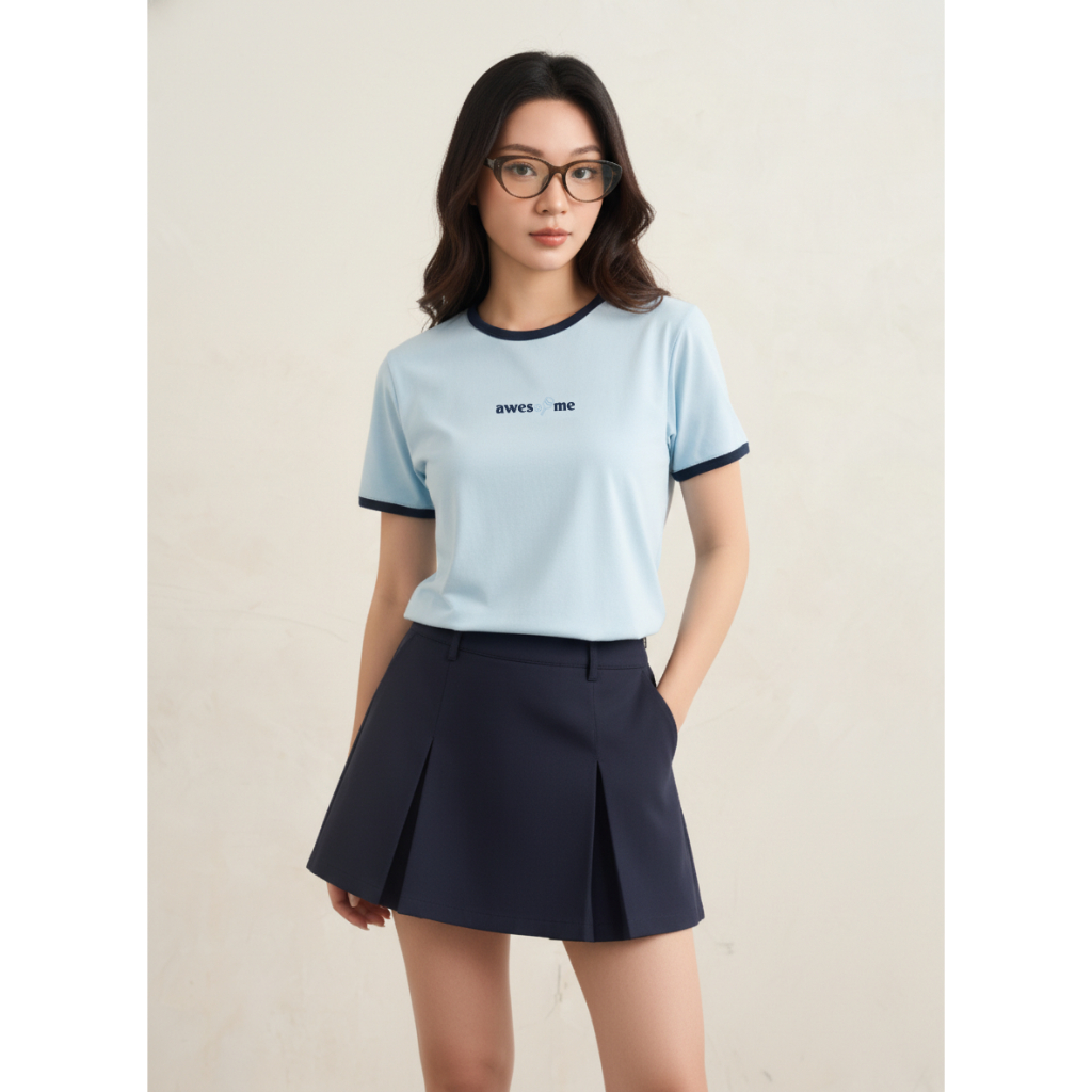 Áo Thun Nữ AWESOME TEE 5S FASHION Vải Cotton Mát Thoáng, Thiết Kế Layer Cá Tính W0ATS26007 | BigBuy360 - bigbuy360.vn