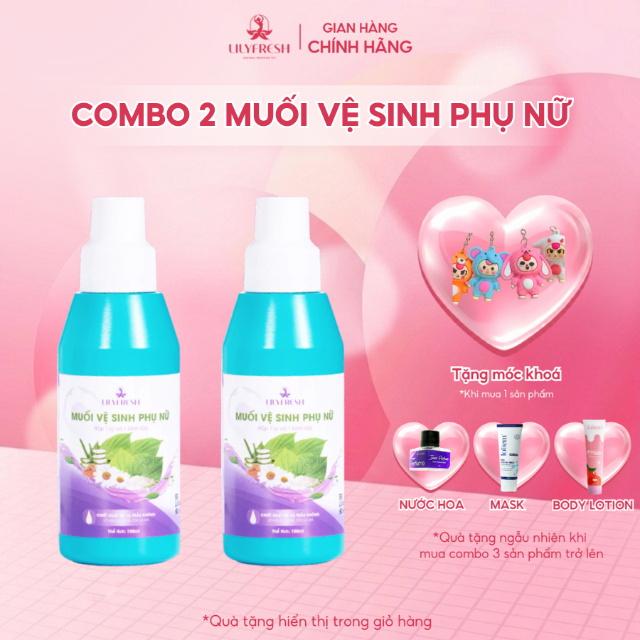 [LIVE] Bộ 2 Muối Vệ Sinh Phụ Nữ LilyFresh, Dung Dịch Vệ Sinh Trầu Không Hỗ Trợ Giảm Mùi, Giảm Ngứa, 