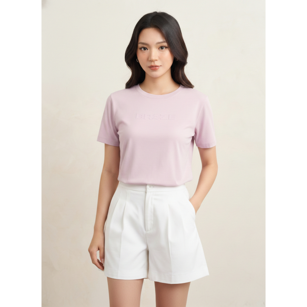 Áo Thun Nữ Ngắn Tay BREEZE COMFORT TEE, Chất Cotton Mát, Thiết Kế In Trẻ Trung W0ATS26010 | BigBuy360 - bigbuy360.vn