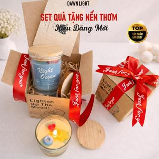 Nến Thơm Cao Cấp Quà Tặng Dawn Light Thư Giãn Dễ Ngủ An Toàn Không Khói Decor Phòng Quà Sinh Nhât, Phụ nữ VN 20/10