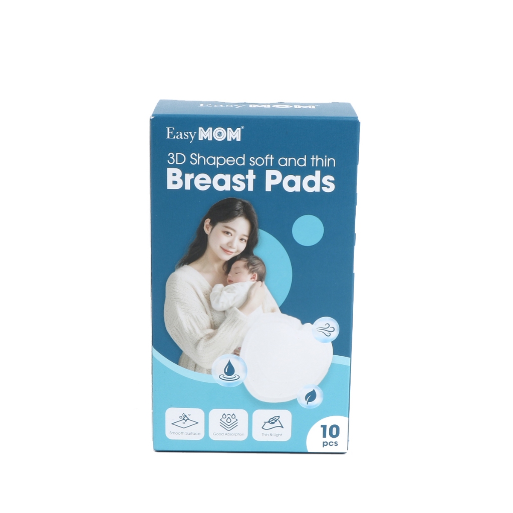 [Hàng Tặng Không Bán] Miếng Lót Thấm Sữa 5 Lớp Khoá Tràn Easy MOM - Hộp 10/50 Miếng