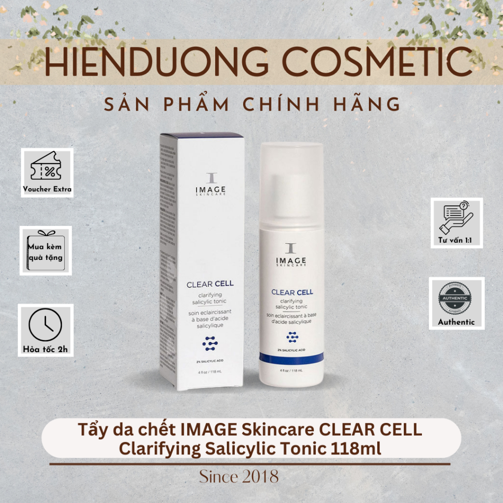 [Hàng Công Ty] Tẩy da chết IMAGE Skincare CLEAR CELL Clarifying Salicylic Tonic 118ml | Toner BHA & 