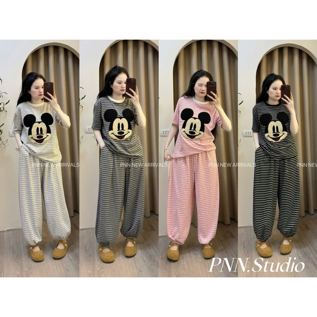 Set Bộ Nữ , Set Bộ Tăm Zip Kẻ Co Giãn Kẻ C19