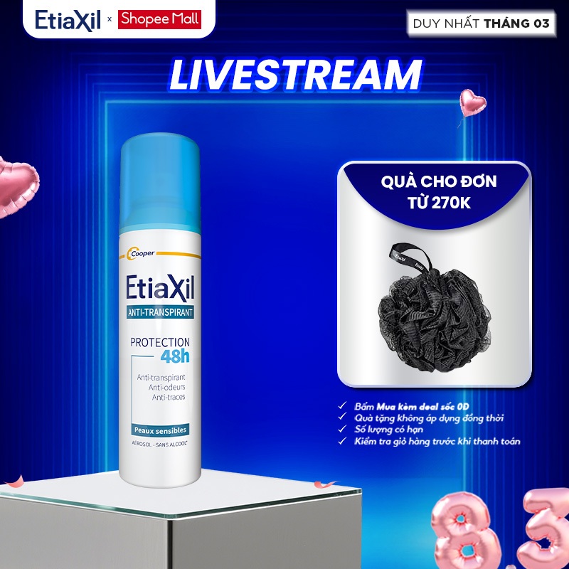 [ETIAXIL] Xịt Khử Mùi Toàn Thân Etiaxil Bảo Vệ Kép 150ml