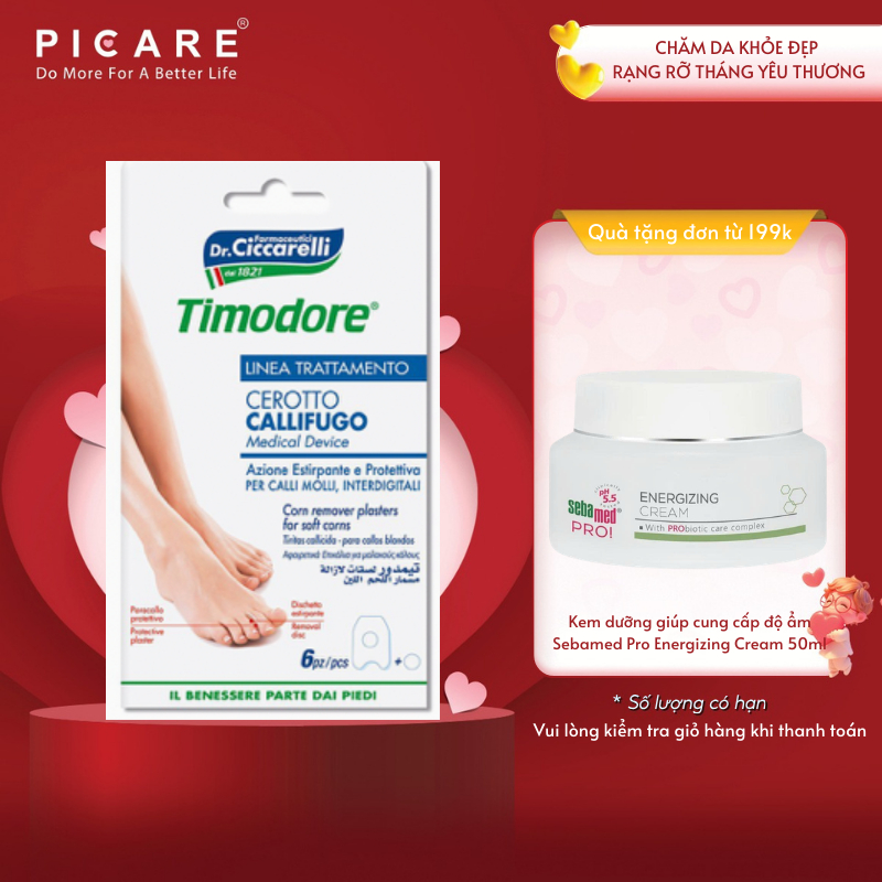 Miếng dán loại bỏ vết chai, mụn cóc Timodore Corn Removers Plasters With Corn Pad And Adhesive Faste