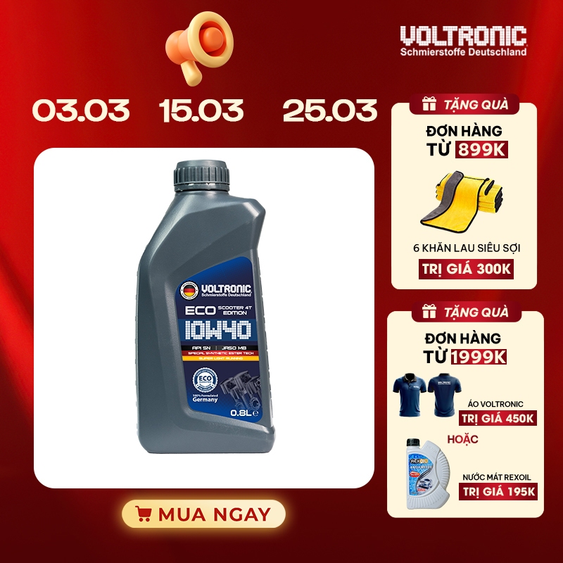 Dầu Nhớt Xe Tay Ga Voltronic ECO Scooter 10w40 800ml