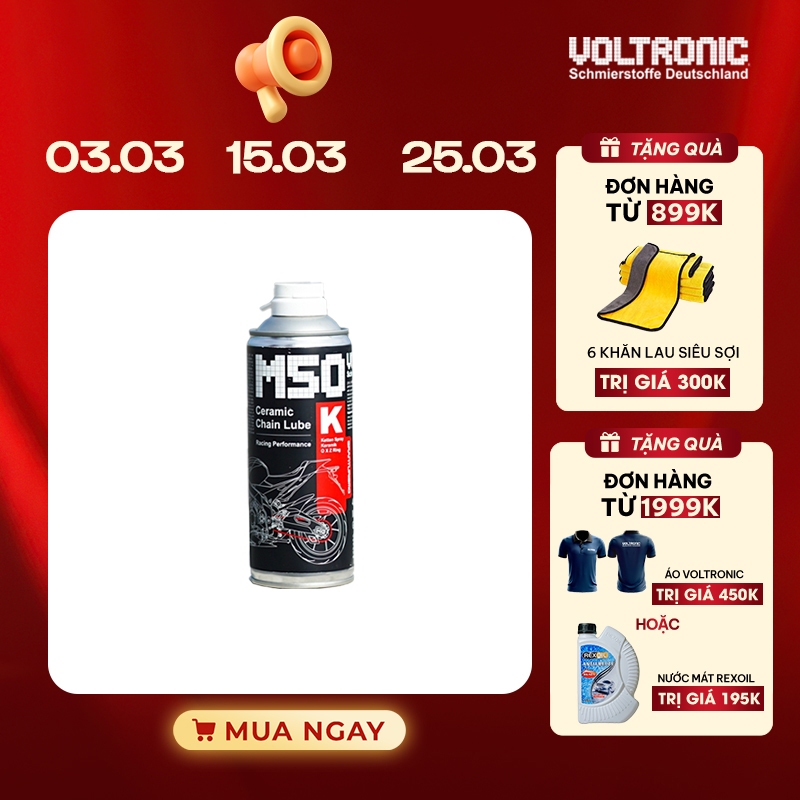 XỊT DƯỠNG SÊN PHỬ SỨ CAO CẤP NHẬP KHẨU ĐỨC VOLTRONIC M50-K CERAMIC CHAIN LUBE (M50 VOLTRONIC) - VOLTRONIC VIETNAM STORE