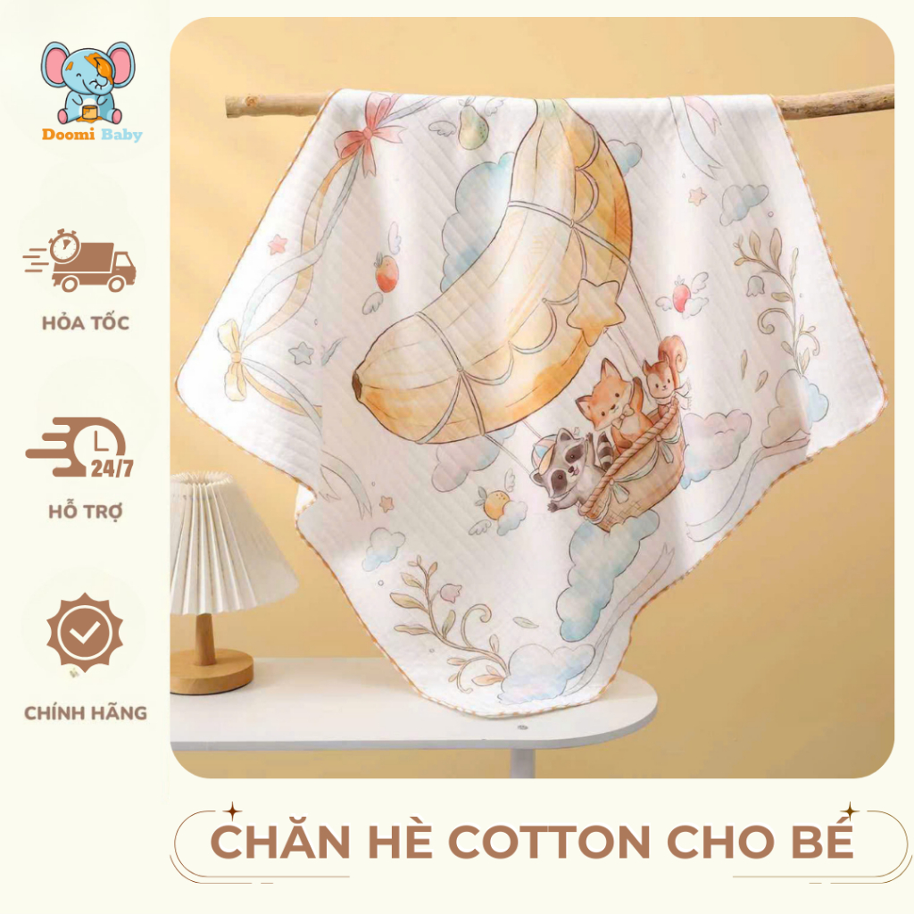 CHĂN 6 LỚP - CHOÀNG HÈ CHO BÉ - CHĂN QUẤN CHO BÉ 6 LỚP Kích Thước 85x85cm Doomi Store - HT531 -HT833