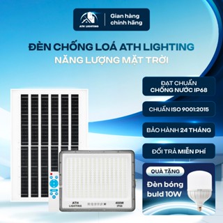 Đèn năng lượng mặt trời ATH LIGHTING loại led thế hệ mới chống lóa nâng cấp chip led thế hệ mới, chống nước tuyệt đối