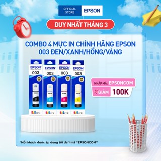 Combo Mực In Chính Hãng Epson 003 Dùng Cho Máy L1110/L3110/L3150/L5190/L1216/l1210/L3216/l3210/l3250/L3256/L5290/L5296
