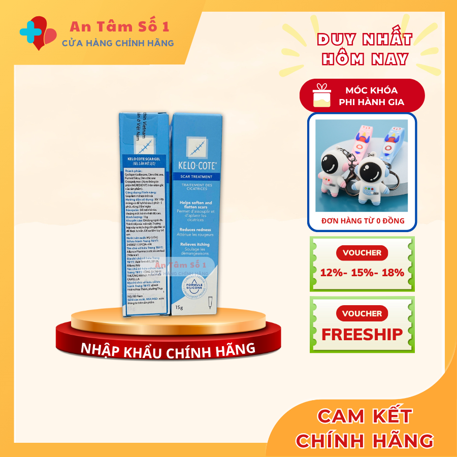 [HÀNG CTY, CÓ TEM PHỤ] Kelo Cote gel ngừa, giảm sẹo 6g