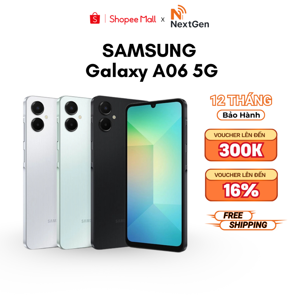 (Nguyên Seal) Điện thoại Samsung Galaxy A06 5G - Hàng Chính Hãng Bảo Hành 12 Tháng