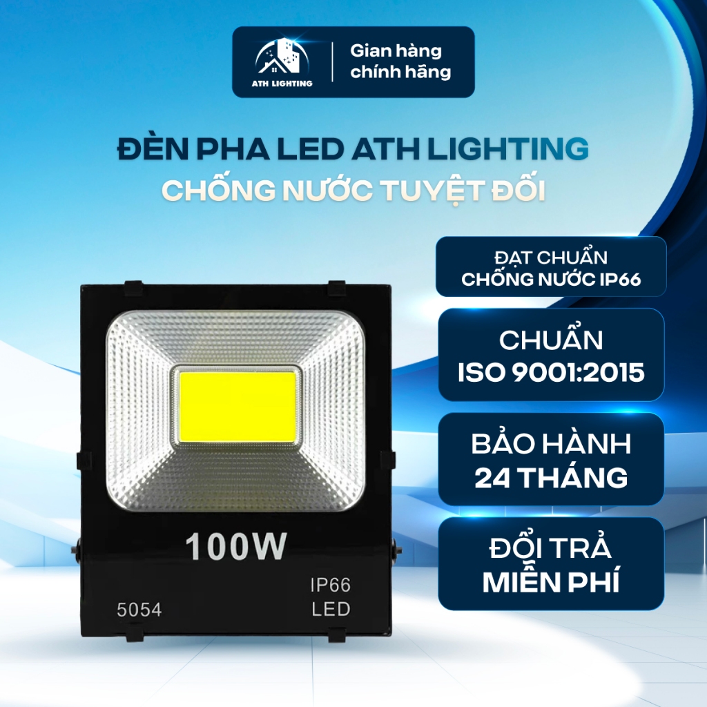 Đèn Pha Led Ngoài Trời  ATH LIGHTING Điện 220v Công Suất 50W,100w,200w Chống Nước Tuyệt Đối
