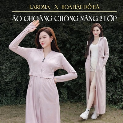 LAROMA Áo Chống Nắng DÁNG DÀI Vải Coolair UV Dệt 2 lớp | UPF50+ | Vải Thơm | Làm Mát | Thoáng Khí