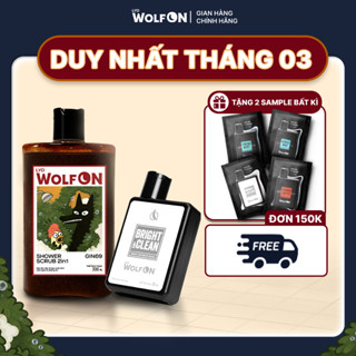 Set Sản Phẩm Chăm Sóc Nam Giới LYD Wolf ON: 1 Dung Dịch Vệ Sinh 95ml + 1 Shower Scrub 300ml