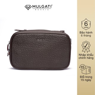 Túi Cầm Tay MULGATI Da Bò Dập Vân Cá Sấu 2 Ngăn Khoá Số Bảo Mật Có Quai Xách Dây Đeo Chéo - 7898-4A