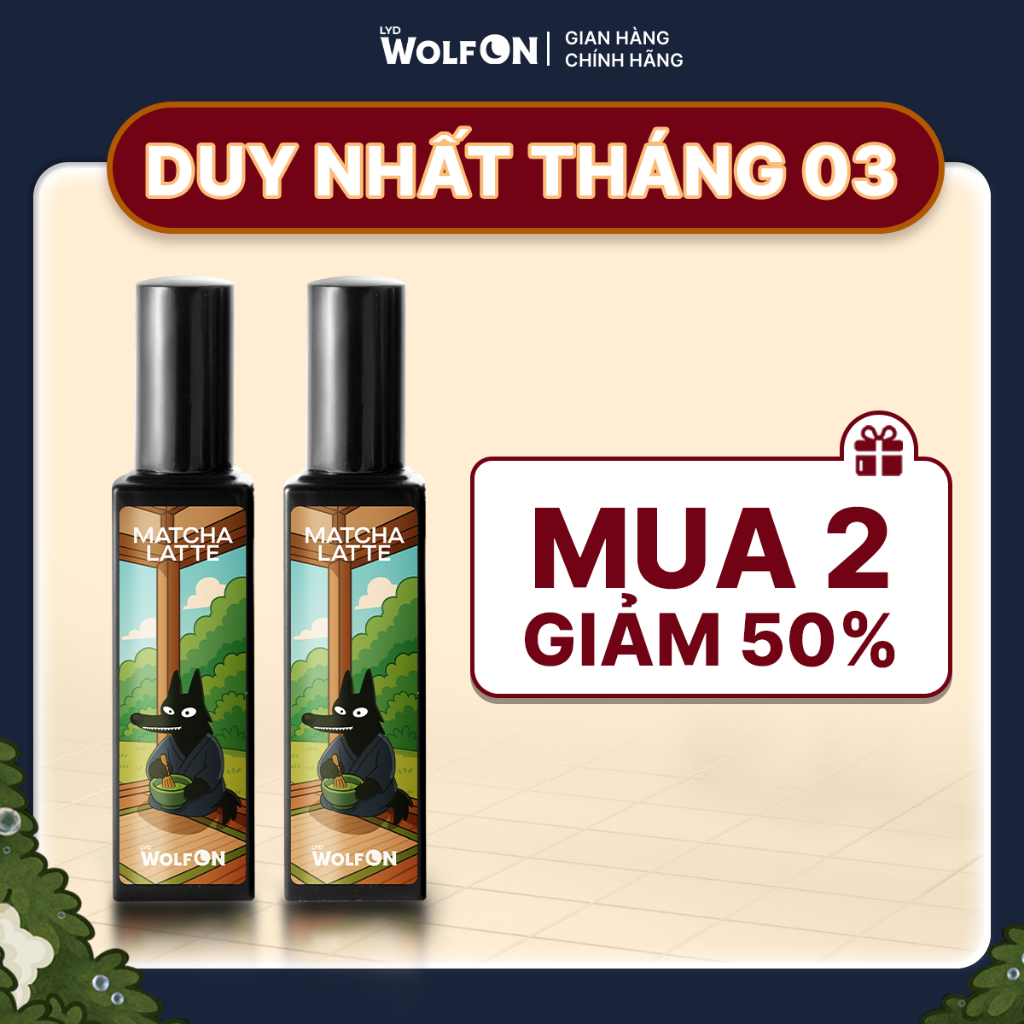 Xịt Thơm Miệng Kissing Spray LYD Wolf ON Hương Matcha Latte Thơm Mát Sảng Khoái Nhỏ Gọn 20ml