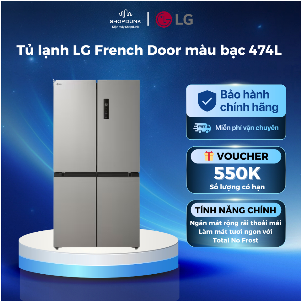 Tủ lạnh LG Inverter 474 lít Multi Door LFB47SVM