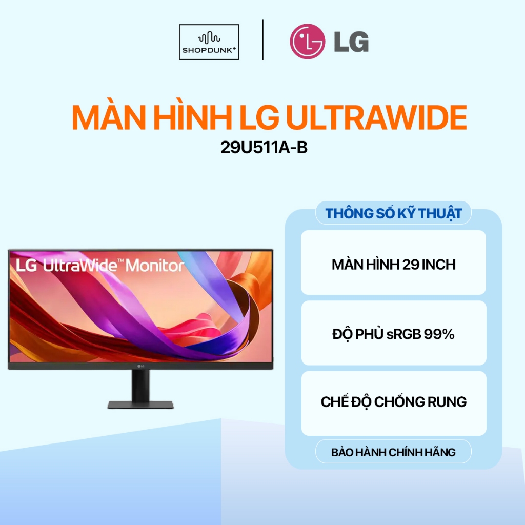 Màn Hình LG UltraWide 29U511A-B (2560x1080) 29inch IPS - 2K - 100Hz - 5ms - USB Type C Chính Hãng