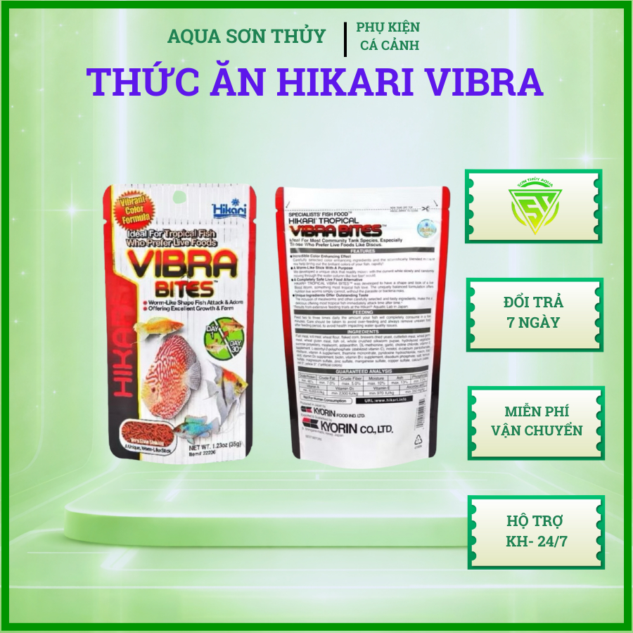 Thức ăn HIKARI VIBRA BITES - Thức ăn cao cấp cho cá Đĩa -Thần Tiên -Phượng Hoàng - Cá nhiệt đới