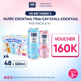 Combo 4 thùng 12 lon Chill Cocktail mix vị 320ml