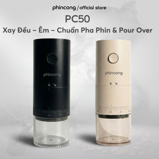 Máy Xay Cà Phê cầm tay di động Phincong PC50 38 Cấp Độ Mịn + Tặng 50g Hạt Robusta