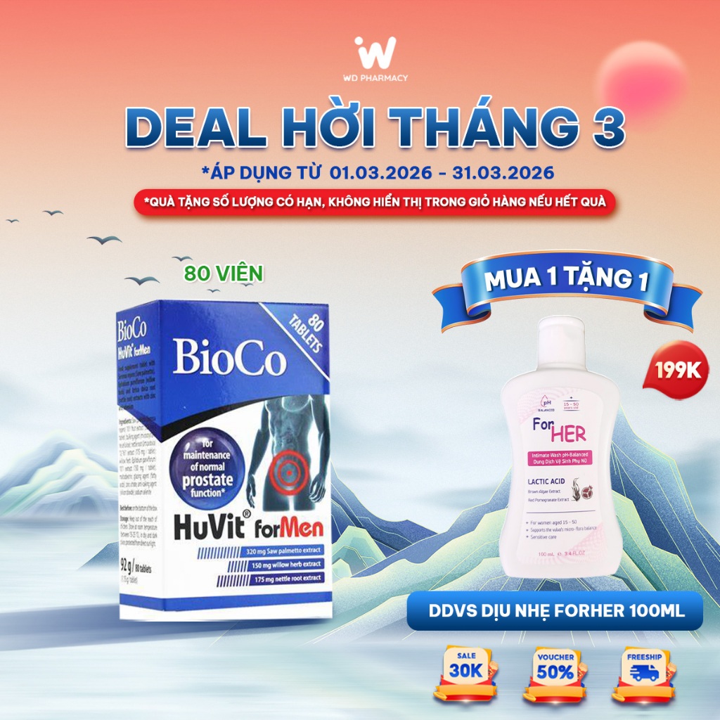 Viên uống BioCo HuVit forMEN Hộp 80 viên