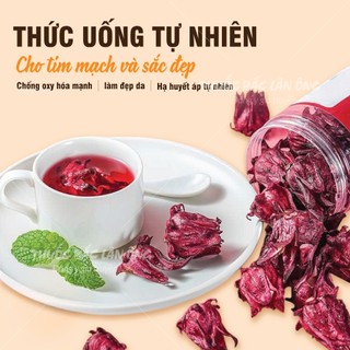 Trà atiso đỏ nguyên bông 100g, hoa bụp giấm, hibicus, pha trà, nấu siro, thanh nhiệt, giải khát