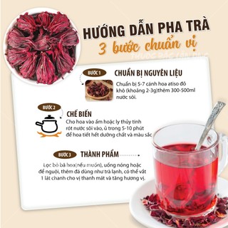 Trà atiso đỏ nguyên bông 100g, hoa bụp giấm, hibicus, pha trà, nấu siro, thanh nhiệt, giải khát