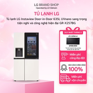 [ Chỉ giao Bắc /Nam]Tủ lạnh LG Instaview Door-in-Door 635L UVnano sang trọng, công nghệ hiện đại GR-X257BG