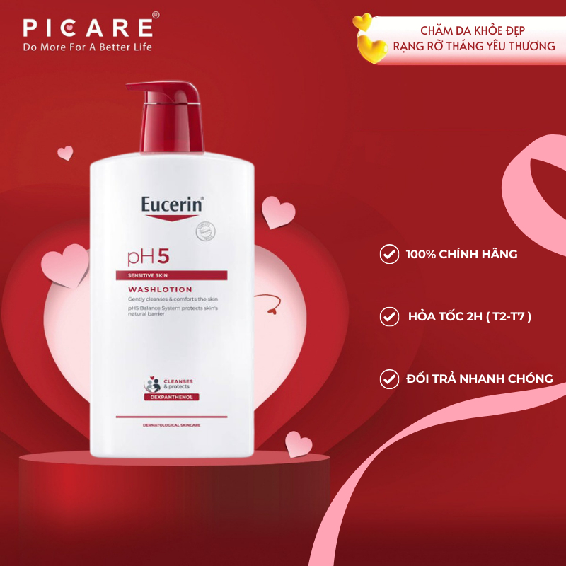 Sữa tắm dành cho da nhạy cảm Eucerin Washlotion pH5 Eucerin 1000ml