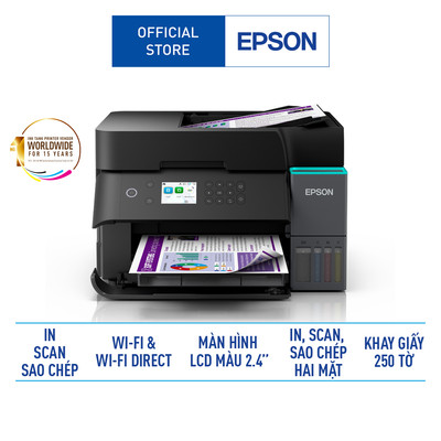 Máy In Phun Màu Đa Chức Năng Epson EcoTank L6370 Hai Mặt Tự Động, Có ADF (Bao Gồm Bộ Mực Chính Hãng Đi Kèm)