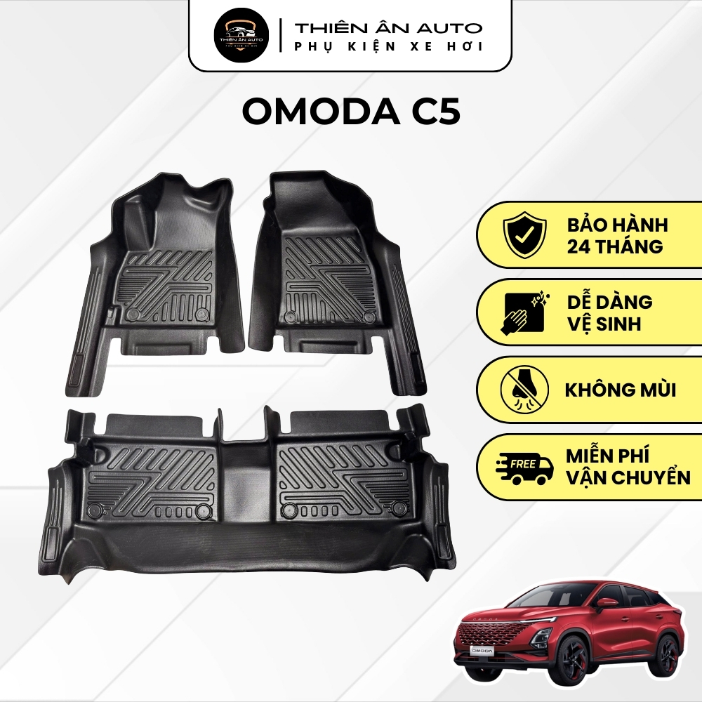 Thảm Lót Sàn Ô Tô OMODA C5 Nhựa TPE Cao Cấp, Thảm Lót Sàn Th Carmatt Đúc Khuôn, Bảo Vệ Sàn Xe, Bền Đ