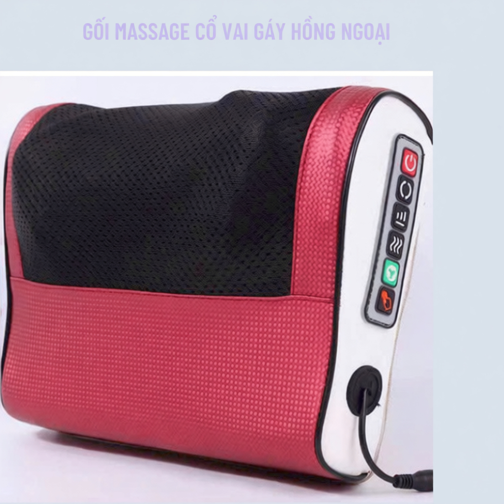 Gối Massage Cổ Vai Gáy Hồng Ngoại 20 Bi Đa Năng - Máy Massage