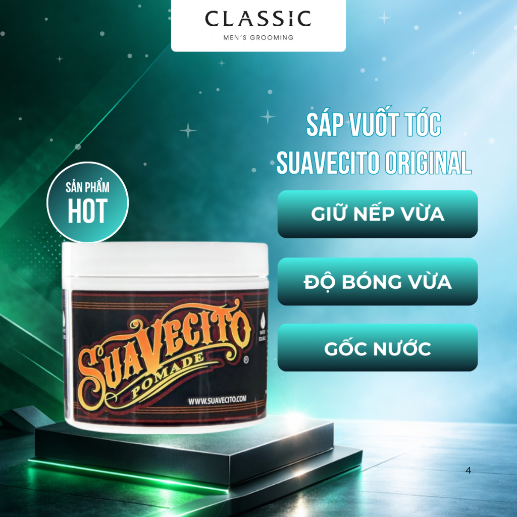 Sáp Vuốt Tóc Suavecito Original Hold Pomade ( HSD : 09/2026 )