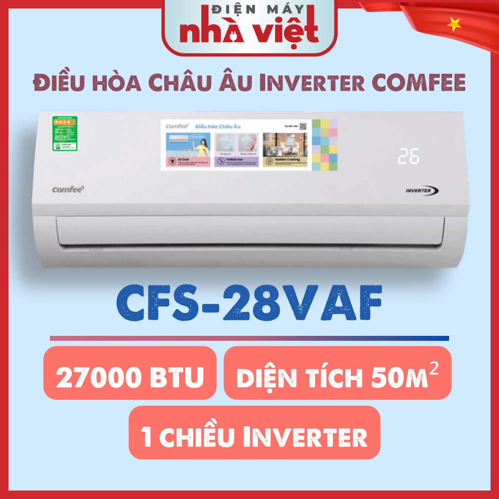 [CFS-28VAF] - Điều hòa Châu Âu Inverter COMFEE 27.000 BTU