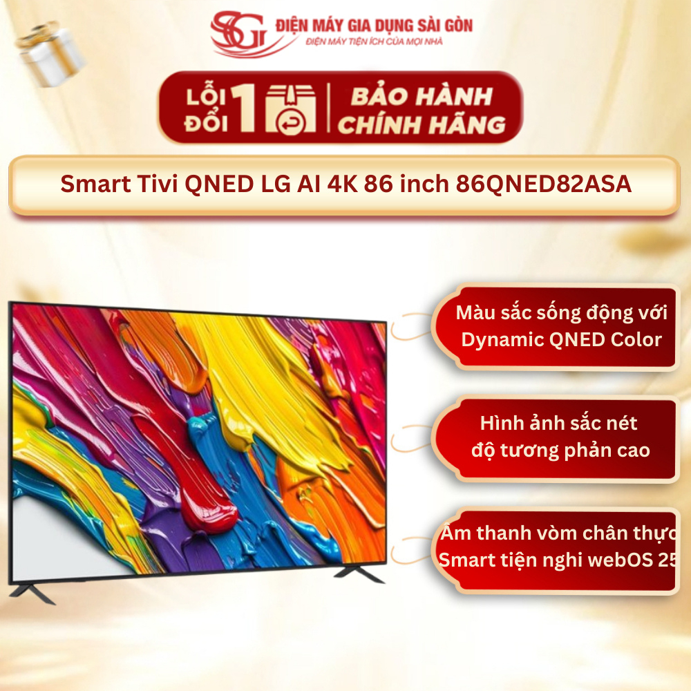 [2025] Smart Tivi QNED LG AI 4K 86 inch 86QNED82ASA