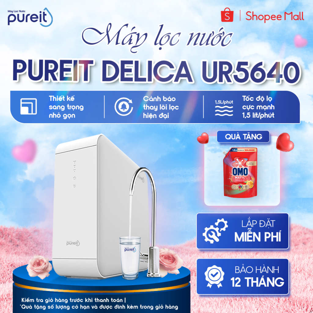 [LẮP ĐẶT 0Đ] Máy Lọc Nước Âm tủ bếp Pureit Delica UR5640 [14000L] | [BH 12 THÁNG]