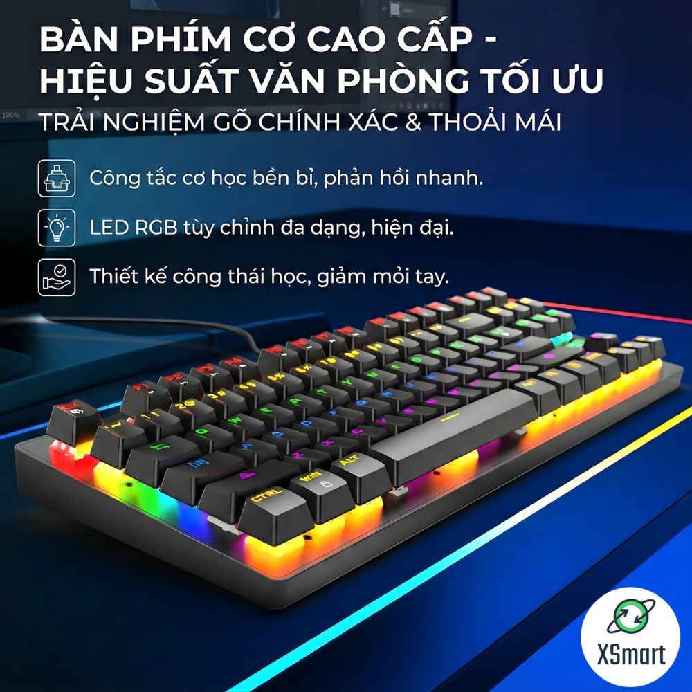 Bàn Phím Cơ Máy Tính Crack K2 PRO Led RGB 10 Chế Độ Khác Nhau, Chơi Game Dùng Văn Phòng Cực Đã | BigBuy360 - bigbuy360.vn
