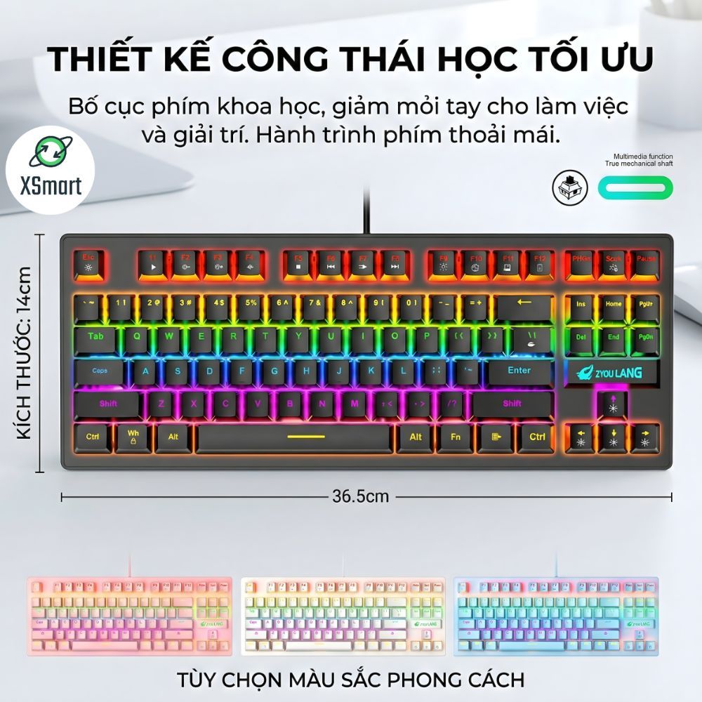Bàn Phím Cơ Máy Tính Crack K2 PRO Led RGB 10 Chế Độ Khác Nhau, Chơi Game Dùng Văn Phòng Cực Đã | BigBuy360 - bigbuy360.vn